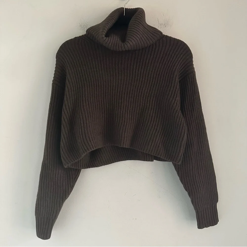 COPY - Aritzia Babaton Guell Cropped Wool Turtleneck Sweater - Picture 2 of 6